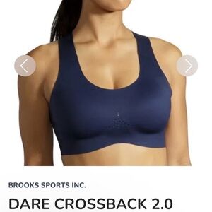 Brooks Dare Crossback 2.0 Sports Bra - Navy Blue